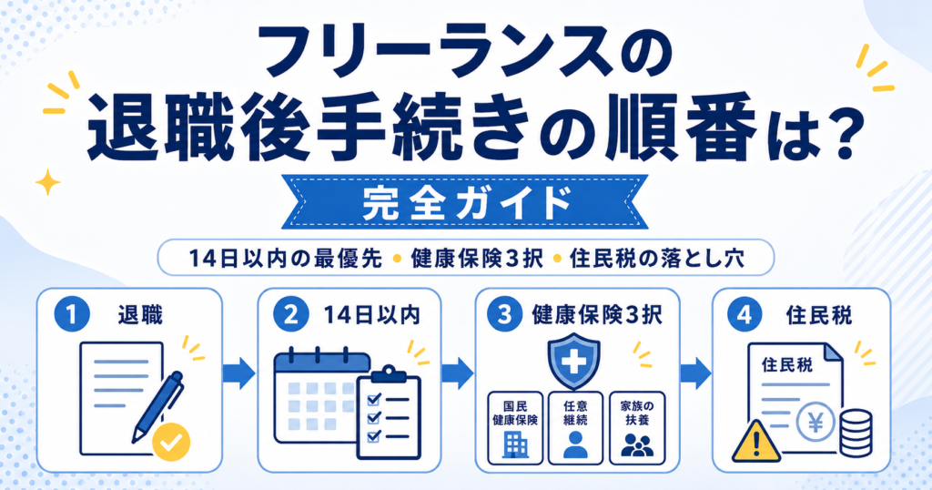 フリーランス 退職後 手続き 順番