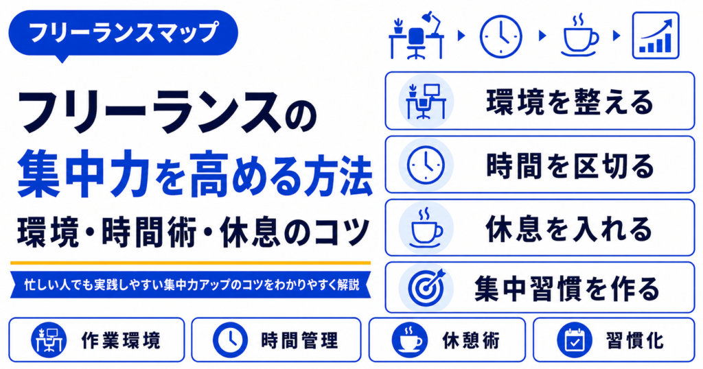 フリーランス 集中力 高める