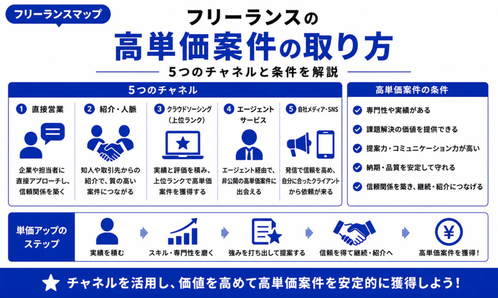 フリーランス 高単価 案件 取り方