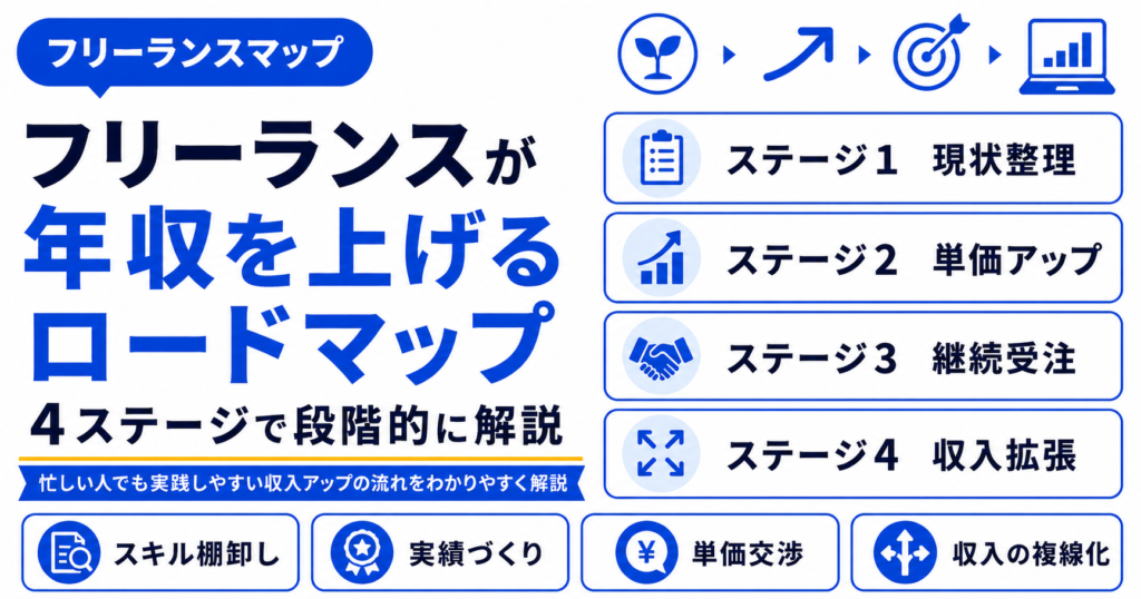 フリーランス 年収 上げる ロードマップ