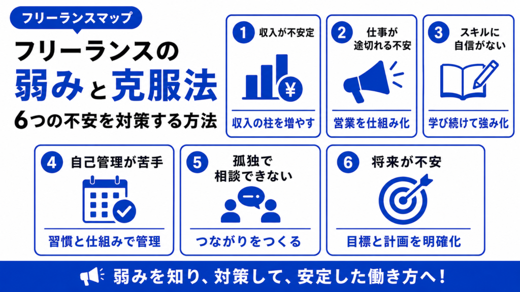 フリーランス 弱み 克服