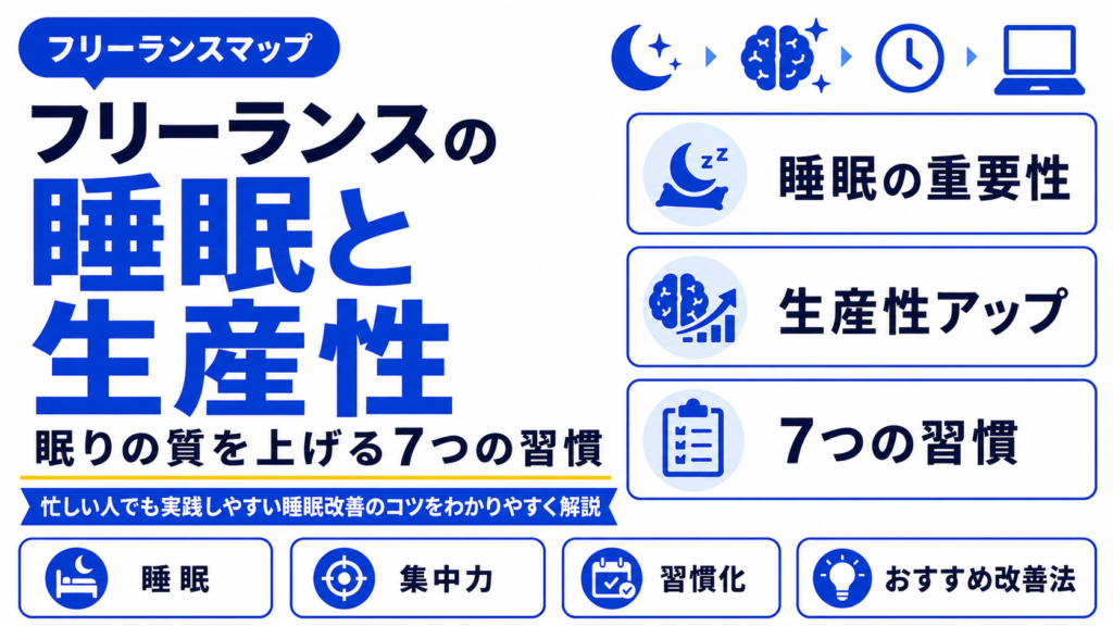 フリーランス 睡眠 生産性