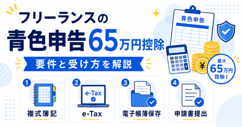 フリーランス 青色申告 65万 控除