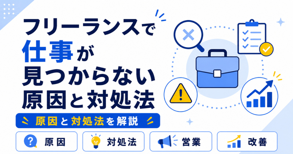 フリーランス 仕事 見つからない