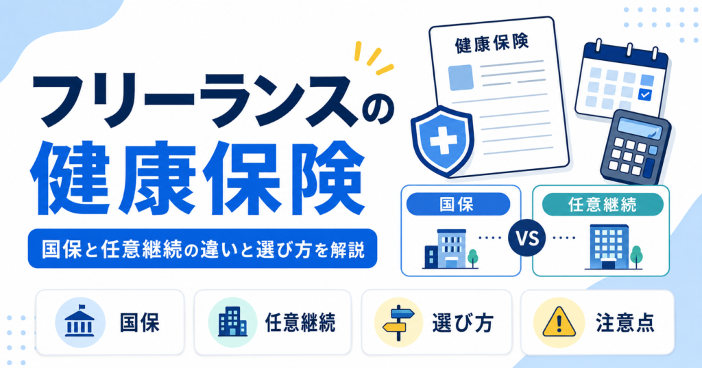フリーランス 国民健康保険 任意継続 比較