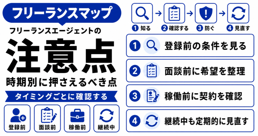 フリーランスエージェント 注意点