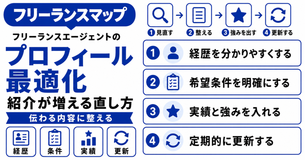 フリーランスエージェント プロフィール 最適化