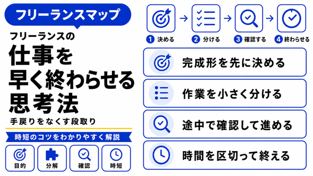 フリーランス 仕事 早く終わらせる 思考