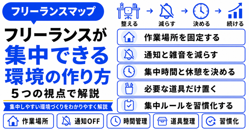 フリーランス 集中できる 環境 作り方