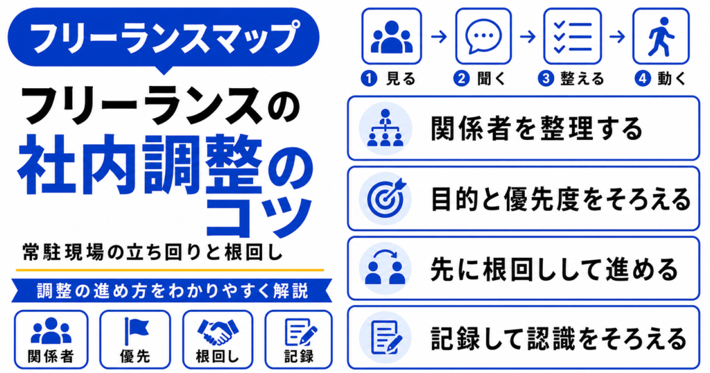 フリーランス 社内 調整 コツ