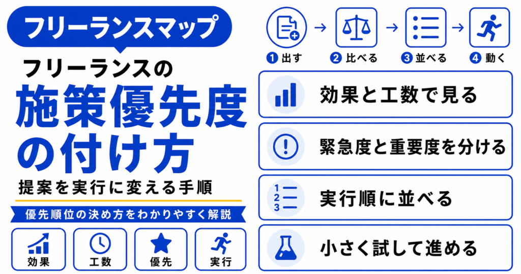 フリーランス 施策 優先度 付け方