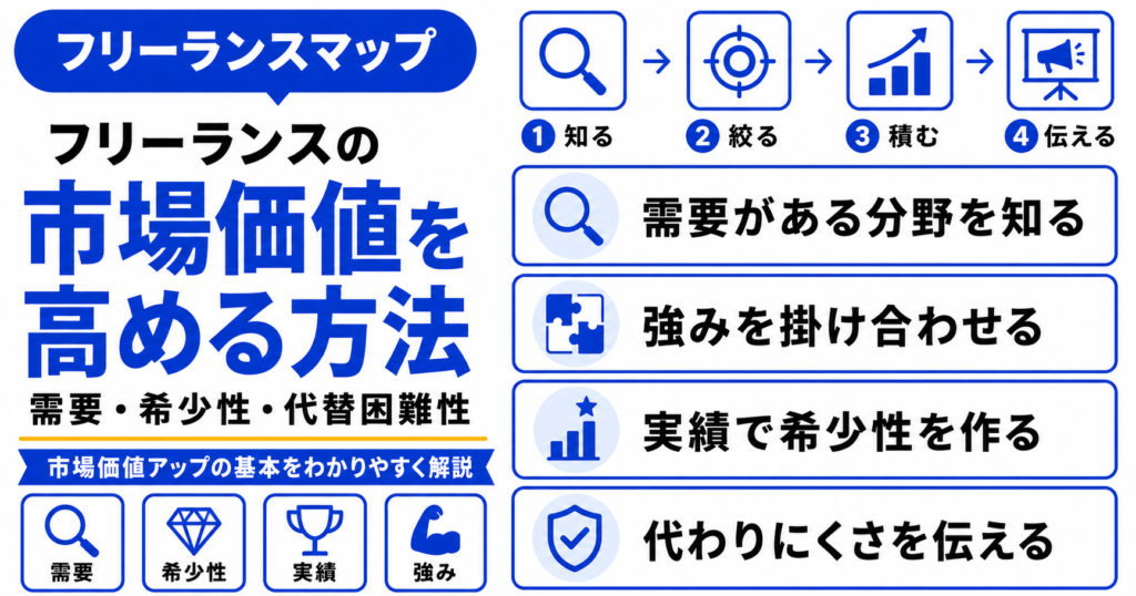 フリーランス スキル 市場価値 高める 方法