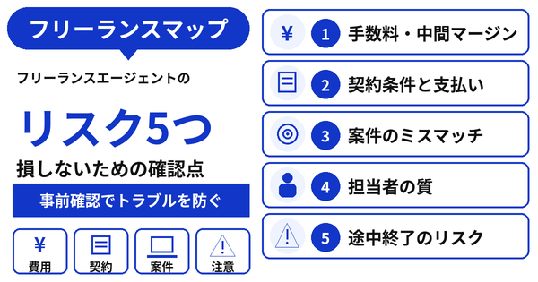 フリーランスエージェント 独立 失敗 リスク